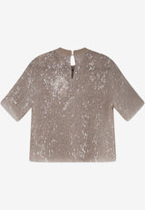 Brunello Cucinelli Sequined Knit Top Champagne MF940HW300C4274_SILVER BEIGE_40000161