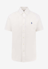 Polo Ralph Lauren Logo Embroidered Buttoned Shirt White 710798291002_White_48136917