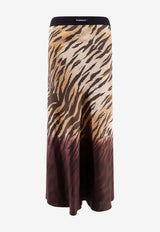 PINKO Hollie Tiger Print Maxi Skirt Multicolor 106549A37RZC8_MultiColour_44129833