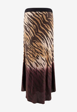 PINKO Hollie Tiger Print Maxi Skirt Multicolor 106549A37RZC8_MultiColour_44129833
