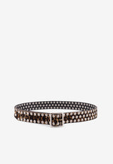 Golden Goose DB Leopard Print Studded Leather Belt Brown GWA00829A00081981629_BEIGE BROWN LEO BLACK_41114810