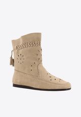 Isabel Marant Woosta Suede Ankle Boots Sand BO0254FAD1A23S23SD_SAND_41973255