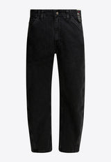 Washed Straight-Leg Jeans