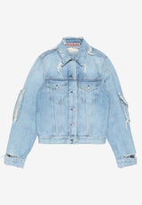 Acne Studios Distressed Denim Jacket Blue A90714DE/S_ACNE-228