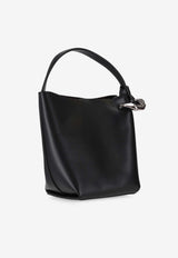 JW Anderson Corner Leather Bucket Bag Black HB0738LA0232_999