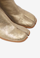 Maison Margiela Tabi 60 Laminated Leather Ankle Boots Gold S58WU0246P7453_HB127