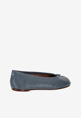 Maison Margiela Tabi New Leather Ballet Flats Blue S58WZ0127P3753_T6317