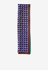 Miu Miu Geometric Printed Silk Scarf Multicolor 5FF0652IG3_F0NNV