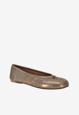 Maison Margiela Tabi New Laminated Leather Ballet Flats Gold S58WZ0127P7453_HB127