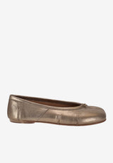 Maison Margiela Tabi New Laminated Leather Ballet Flats Gold S58WZ0127P7453_HB127
