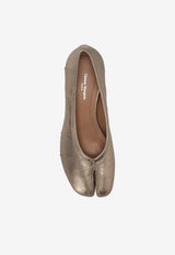 Maison Margiela Tabi New 30 Laminated Leather Pumps Gold S58WZ0128P7453_HB127