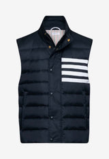 Thom Browne 4-bar Stripes Down Vest Navy MVD036XF1095_415