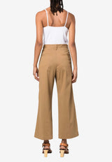 Ralph Lauren High-Waist Cropped Pants Beige 211873988001_250