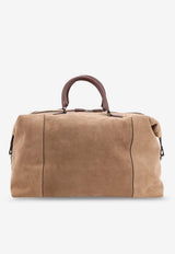 Kiton Ciro Paone Suede Weekend Travel Bag Beige UBA0148N0142003SLATE GREY_Grey_42176832