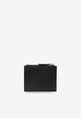 PINKO Love Birds Leather Zip Wallet Black 103610A0F1Z99Q_Black_44130138