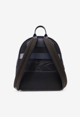 Kiton Ciro Paone Embossed Logo Suede Backpack Blue UBA0149N0142001BLUE_Blue_42176946