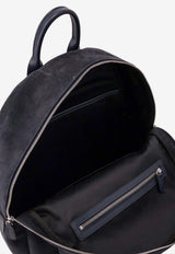 Kiton Ciro Paone Embossed Logo Suede Backpack Blue UBA0149N0142001BLUE_Blue_42176946
