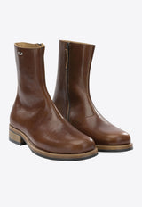 Our Legacy Zipped Leather Ankle Boots Brown A2267CCCASTAGNA_e65fdd9c-4a88-44d0-9a30-326c20394307