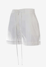 P.A.R.O.S.H Canyox Drawstring Mini Shorts White D210166CANYOX26_001