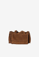 Miu Miu Utilitaire Suede Shoulder Bag  Brown 5BG335VPOO2CSS_F0324
