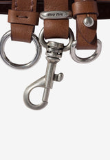 Miu Miu Monogram Leather Belt Brown 5CC7202G7U_F0GVP