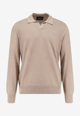 Hugo Boss Jacquard Silk V-neck Sweater Beige 50555201255_Beige_44130154