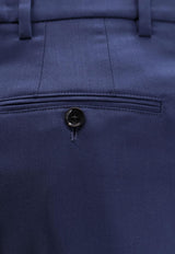 AMI PARIS Wool Tailored Shorts Blue HSO827WV0194A021_ENCRE_48013817