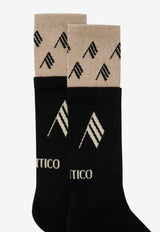 The Attico Printed Ribbed Socks Black 260WAK00024CCC132AA_414
