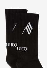 The Attico Logo Ribbed Socks Black 260WAK00021CCC101AA_414