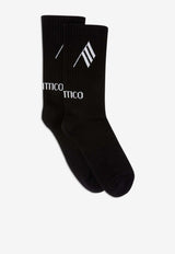 The Attico Logo Ribbed Socks Black 260WAK00021CCC101AA_414