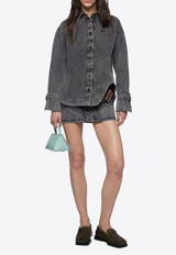 The Attico Washed Denim Shirt Black 260WCB00074DDD104AA_100