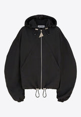 The Attico Zip-Up Bomber Jacket Black 260WCB00076PLL001AA_100