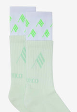 The Attico Printed Ribbed Socks Green 260WAK00024CCC132AA_016