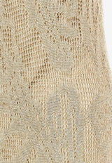 Brunello Cucinelli Crochet Knit Midi Dress Beige MDT771A92C8925_Beige_40000064