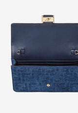 Fendi Baguette FF Flocked Denim Clutch Bag Blue 8M0498AW5HF1UJW_Blu abisso_42822716