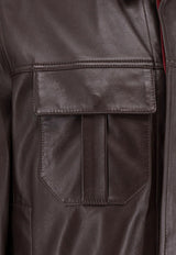 Brunello Cucinelli Classic Leather Jacket Brown MPGBR2068CQV27_TESTA DI MORO RUBINO_40000098