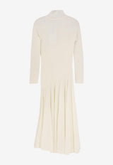 Alaïa Long High-Neck Dress White AA9R2834K142C000_White_48013873