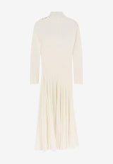 Alaïa Long High-Neck Dress White AA9R2834K142C000_White_48013873