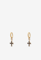 Dolce & Gabbana Hoop Earrings with Crosses and Rhinestones Gold WEQ4S1W1111ZOO00_Golden_40005185