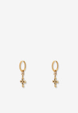 Dolce & Gabbana Hoop Earrings with Crosses and Rhinestones Gold WEQ4S1W1111ZOO00_Golden_40005185