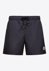 Moncler Logo Patch Swim Shorts Navy L10912C0000453326_743