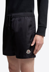 Moncler Logo Patch Swim Shorts Navy L10912C0000453326_743