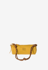 Miu Miu Embroidered Logo Shoulder Bag Yellow 5NE8532IA7_F05B3