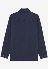 Saint Laurent Cassandre Long-Sleeved Shirt Navy 861004Y04VD5109_FRENCH NAVY_44132585