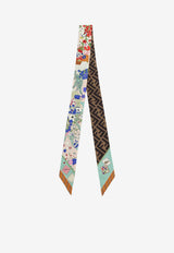 Fendi Wrappy Reversible Silk Narrow Scarf Multicolor FXT011B01UF1WO3_MultiColour_42822698
