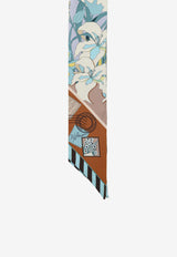 Fendi Wrappy Reversible Silk Narrow Scarf Multicolor FXT011B01UF1WO5_MultiColour_42822687
