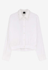 PINKO Charita Collared Shirt White 106277A31WZ04_White_44130521