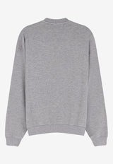 Autry Logo Print Crewneck Sweatshirt Gray SWPX035D_JERS DK MEL_44128609