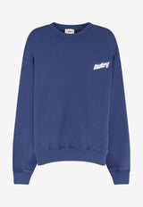 Autry Logo Print Crewneck Sweatshirt Blue SWPX035R_JERSEY DRONE_44128570