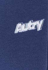 Autry Logo Print Crewneck Sweatshirt Blue SWPX035R_JERSEY DRONE_44128570